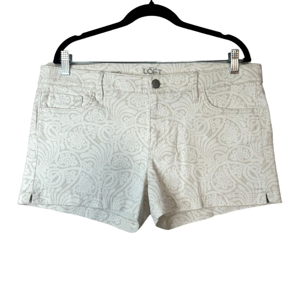 Ann Taylor LOFT NWT Women's Large 31/12 Shorts Cotton Cream Off White